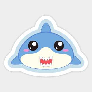 Cute blue shark Sticker